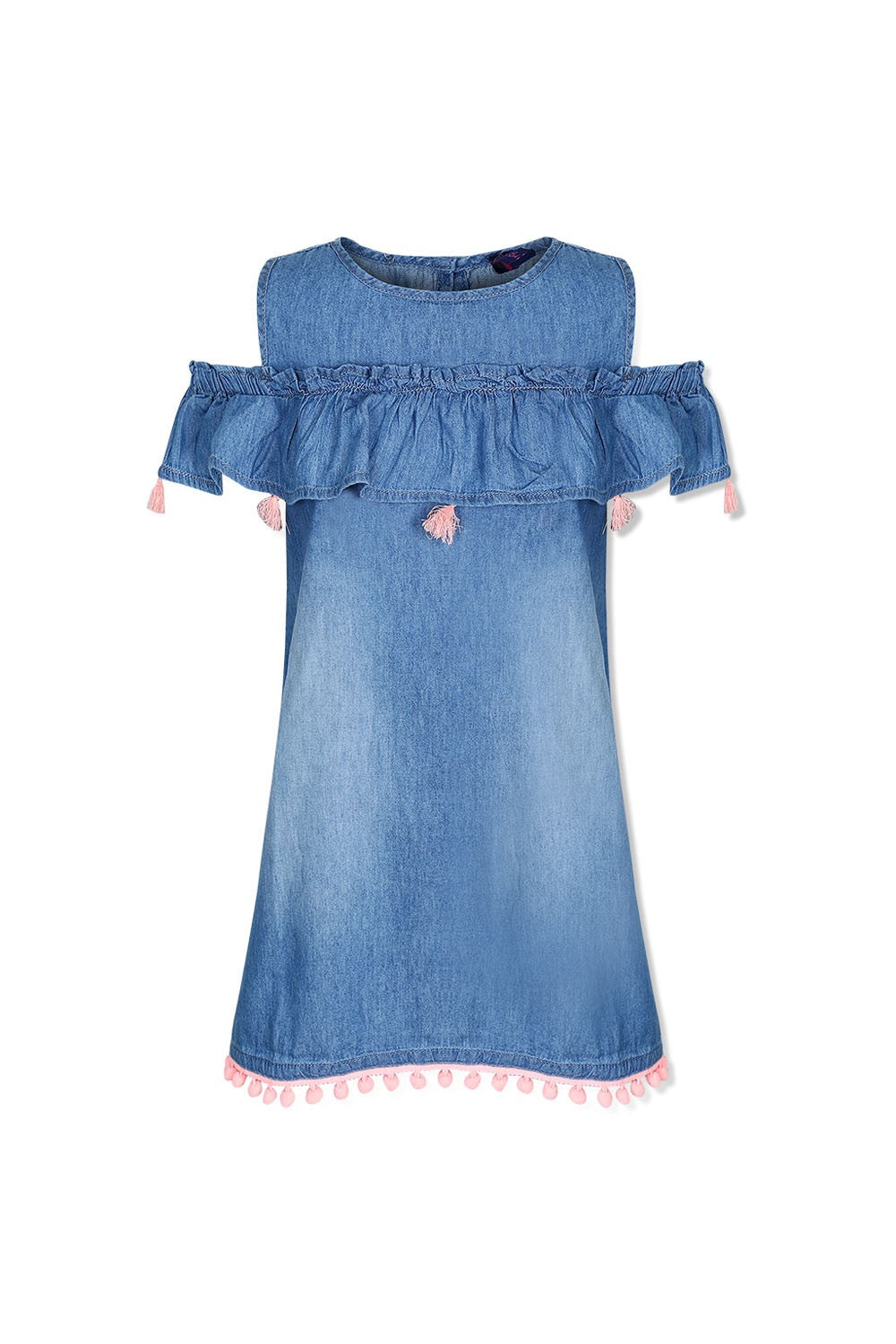Ruffled Denim Dress