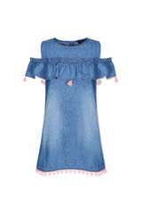 Ruffled Denim Dress