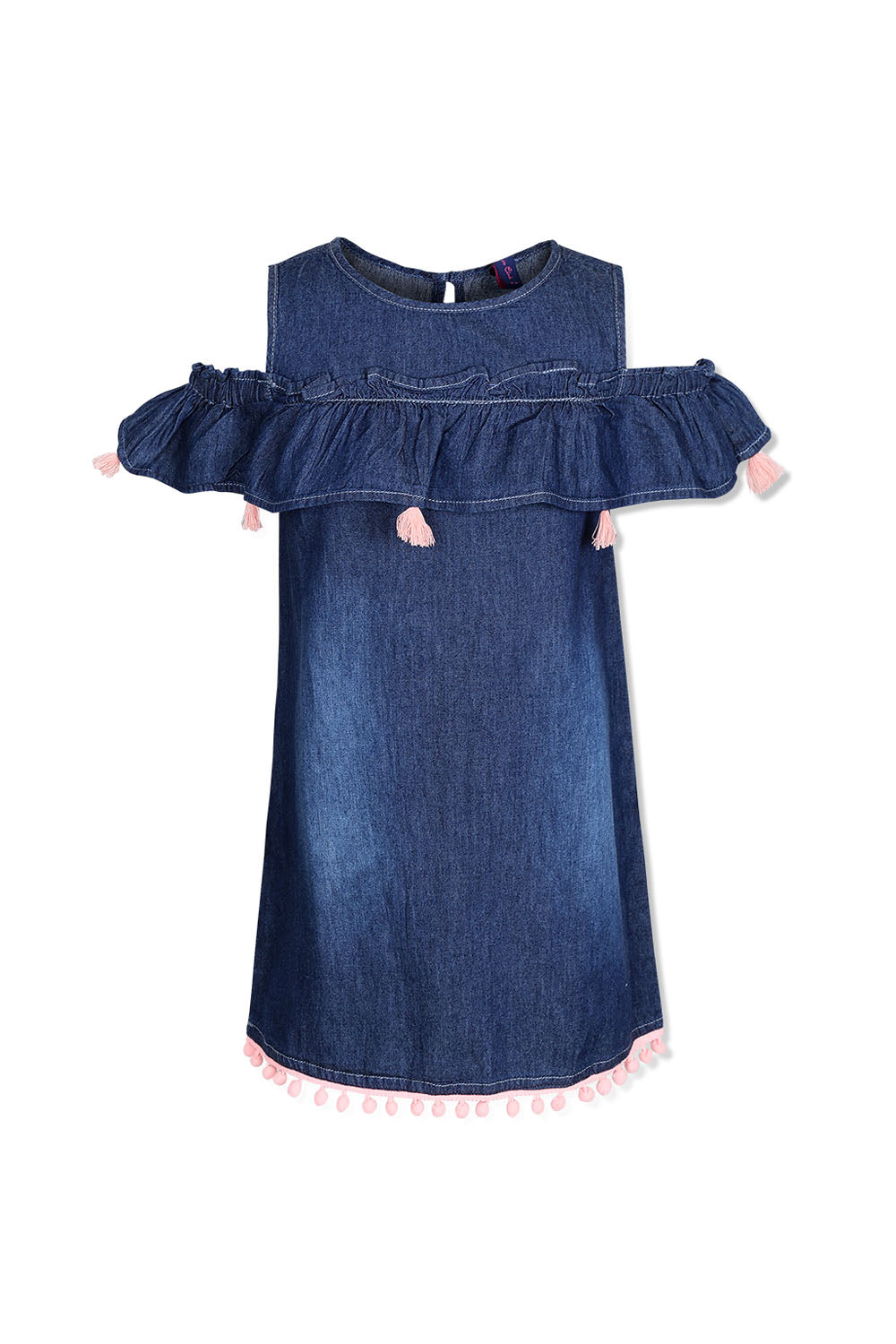 Ruffled Denim Dress