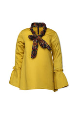 Printed Bow &Tie Top