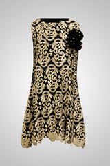 Dress With Net Flower