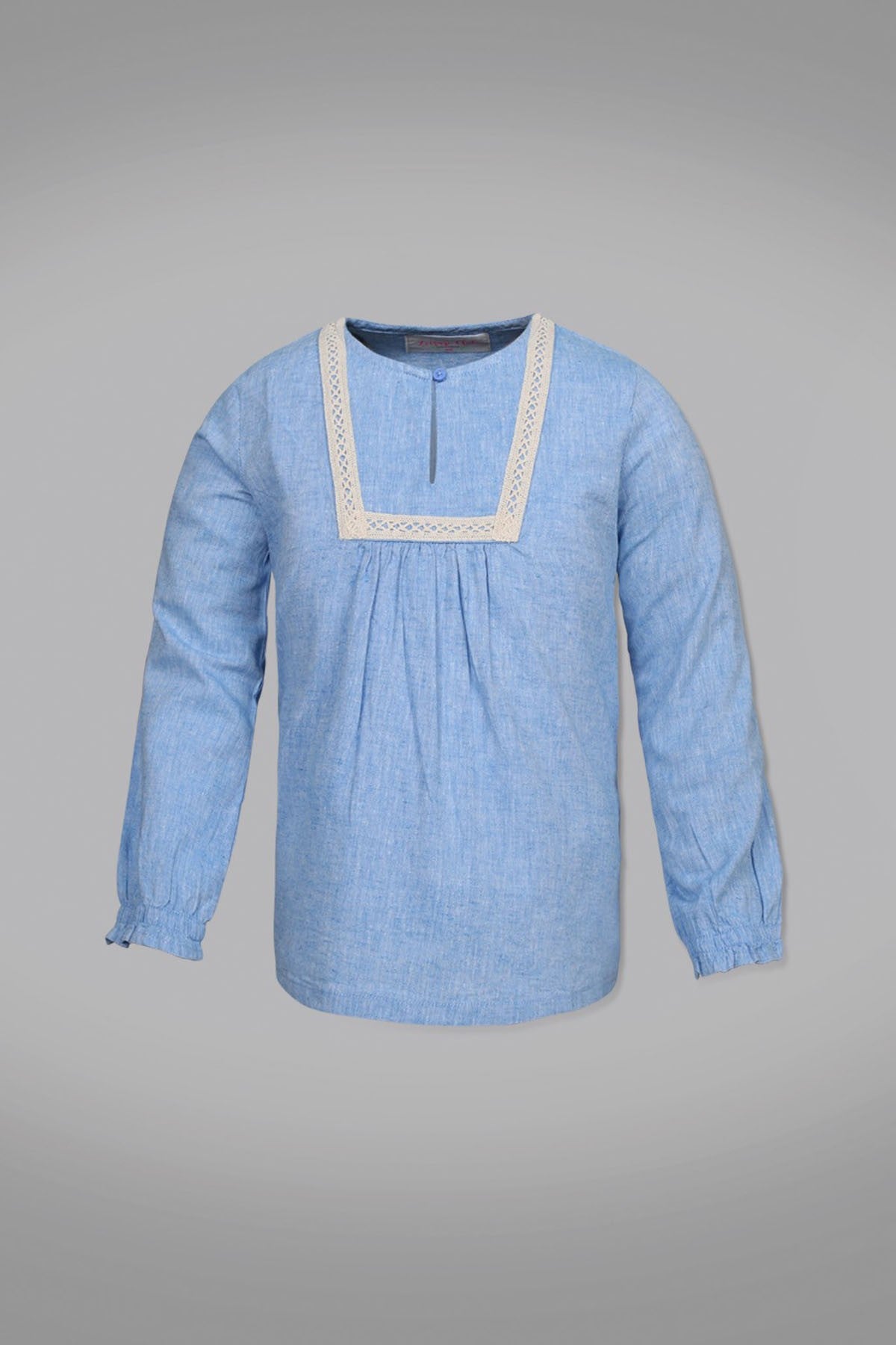 Lace Insert Linen Tunic