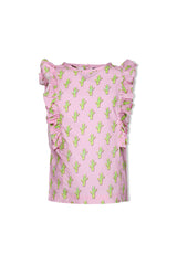 Ruffle Sleeve Less Top