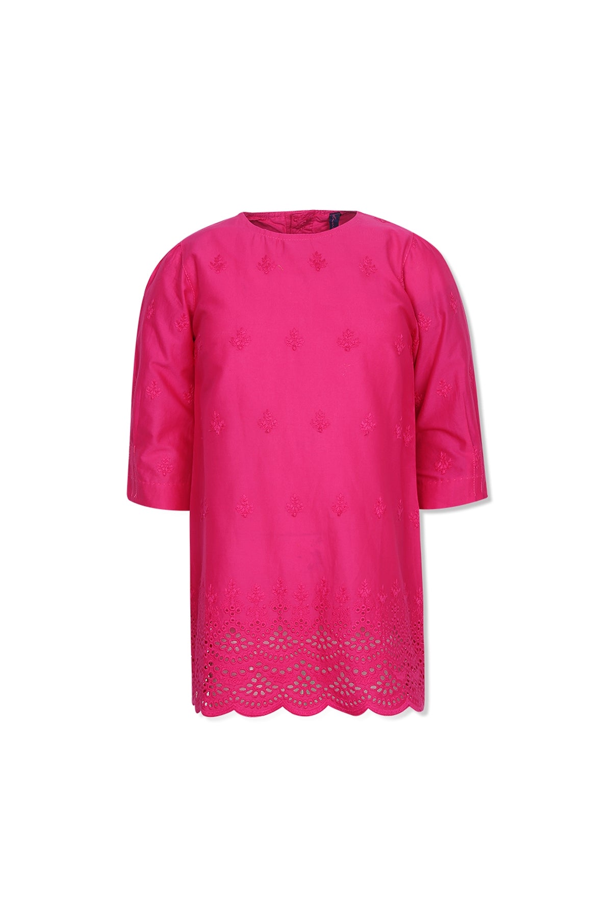 Scallop Embroidered Top