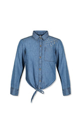 Starry Night Denim Knot Top
