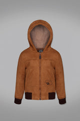 Unisex Suede Jacket With Hood