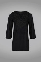 Emb Suede Top
